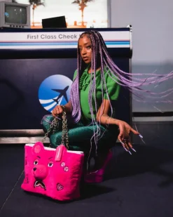 PLUSH MONEYBEAR TOTE (PINK)