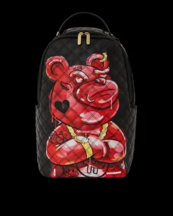 QUILT HAND PAINTED DIABLO BEAR BACKPACK (DLXV)