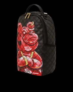 QUILT HAND PAINTED DIABLO BEAR BACKPACK (DLXV)