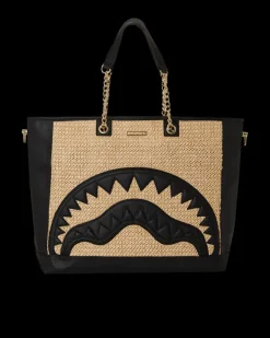 RAFFIA PALM TOTE