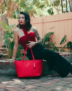 RED RIVIERA TOTE