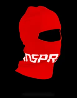 RED SPRAYGROUND LOGO SKI MASK