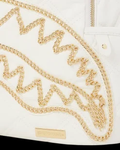 RIVIERA LE BLANC GOLD CHAIN SHARK SAVAGE BACKPACK