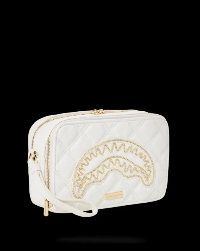 RIVIERA LE BLANC GOLD CHAIN SHARK TOILETRY BAG