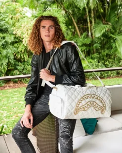 RIVIERA LE BLANC GOLD CHAIN SHARK DUFFLE