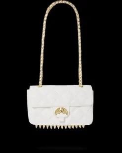 RIVIERA LE BLANC GOLD CHAIN SHARK HANDBAG
