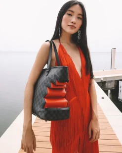 SHARK BITE SHARKS IN PARIS GRAY TOTE