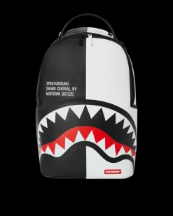 SHARK CENTRAL SPLIT BACKPACK BLK/WHT (DLXV)