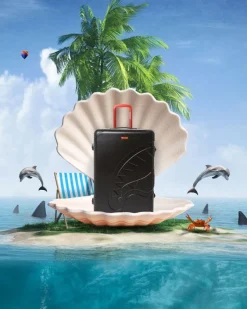 SHARKITECTURE MOLDED 2 PC LUGGAGE SET