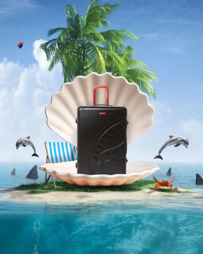 SHARKITECTURE MOLDED 2 PC LUGGAGE SET