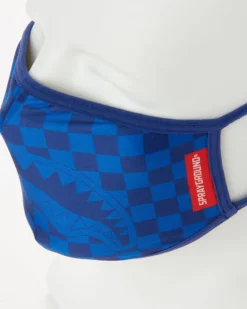 SHARKS IN PARIS (BLUE) FORM-FITTING MASK
