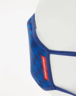 SHARKS IN PARIS (BLUE) FORM-FITTING MASK