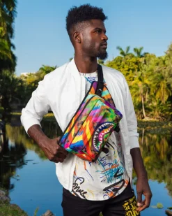 SHARKS IN PARIS CITY STREAKS CARGO CROSSBODY