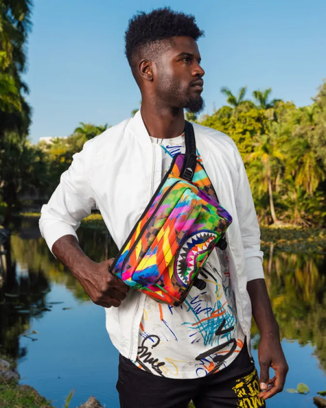 SHARKS IN PARIS CITY STREAKS CARGO CROSSBODY