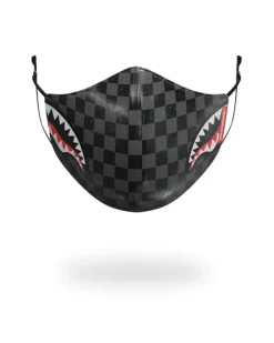 SHARKS IN PARIS (GRAY) VEGAN LEATHER FACE MASK