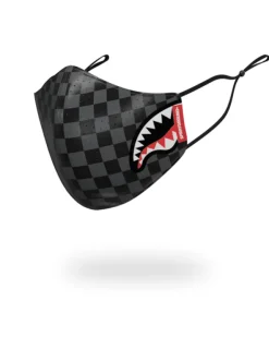 SHARKS IN PARIS (GRAY) VEGAN LEATHER FACE MASK