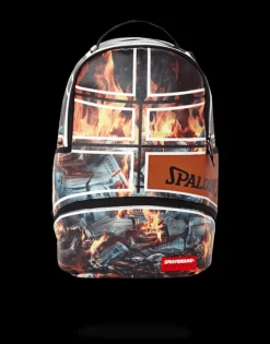 SPALDING X SPRAYGROUND FIRE MONEY BACKPACK