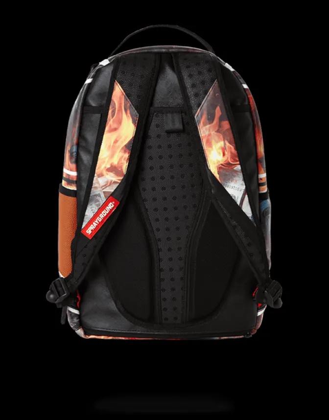 SPALDING X SPRAYGROUND FIRE MONEY BACKPACK