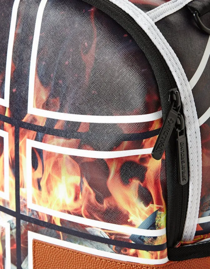 SPALDING X SPRAYGROUND FIRE MONEY BACKPACK