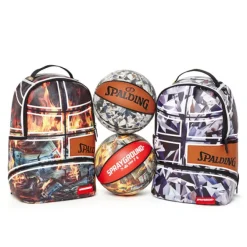 SPALDING X SPRAYGROUND FIRE MONEY BACKPACK
