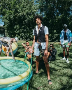 SPLIT BITE CAMO SHOTO SWIM TRUNKS