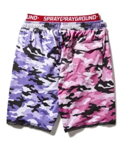 SPLIT CAMO CORTO SWIM TRUNKS