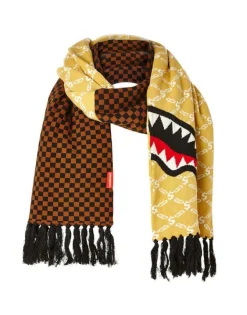 SPLIT CHECKERED SHARK SCARF