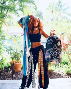 STAR RACER A.I.7 SANDFLOWER COLLAB BEADED BACKPACK