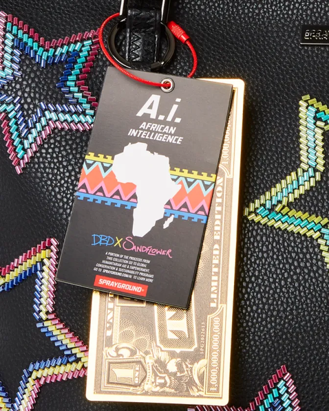 STAR RACER A.I.7 SANDFLOWER COLLAB BEADED TOTE