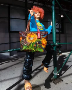 SUNFLOWER GRIN RON ENGLISH COLLAB TOTE