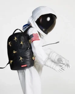 THE LOST IN SPACE BACKPACK (10 3D GOLD METAL ASTRONAUTS)