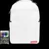 THE SPRAYGROUND DIY WHITE BACKPACK (VEGAN LEATHER u0026 INNER MONEY LINING) u0026 MARKERS INCLUDED