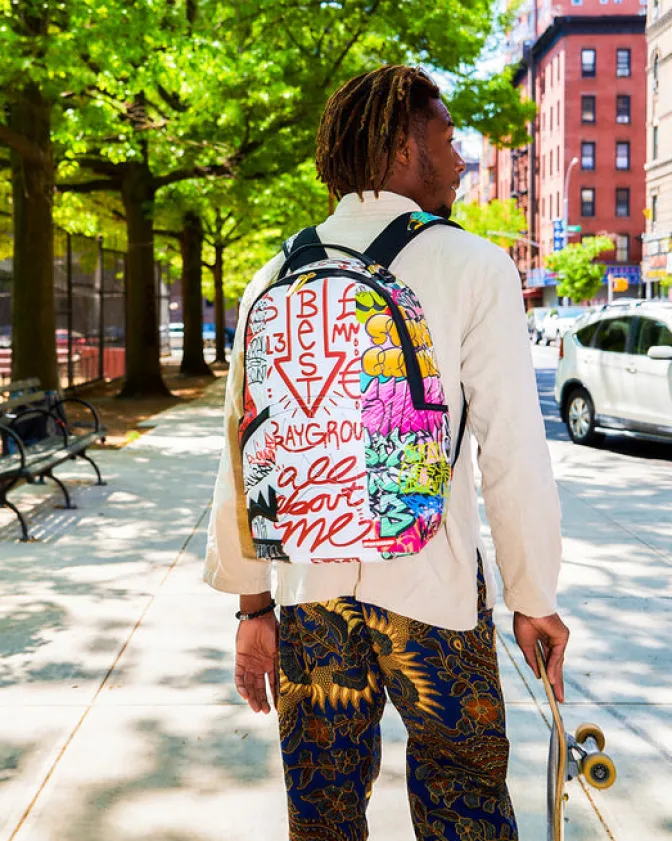 TRI-SPLIT GRAFFITI BACKPACK (DLXV)