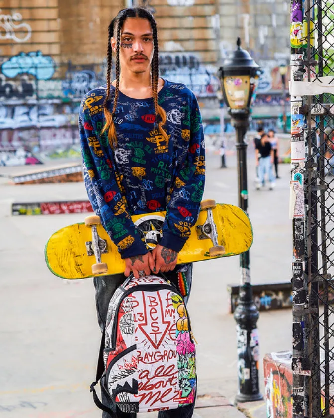 TRI-SPLIT GRAFFITI BACKPACK (DLXV)