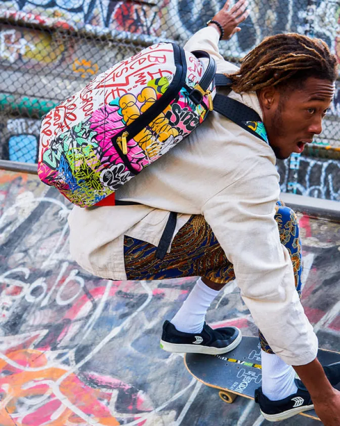 TRI-SPLIT GRAFFITI BACKPACK (DLXV)