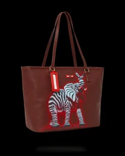 ZEBRA ELEPHANT RON ENGLISH COLLAB TOTE