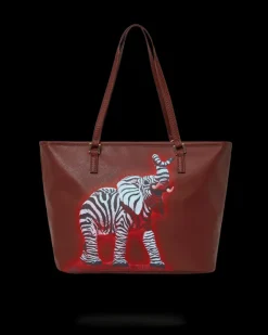 ZEBRA ELEPHANT RON ENGLISH COLLAB TOTE
